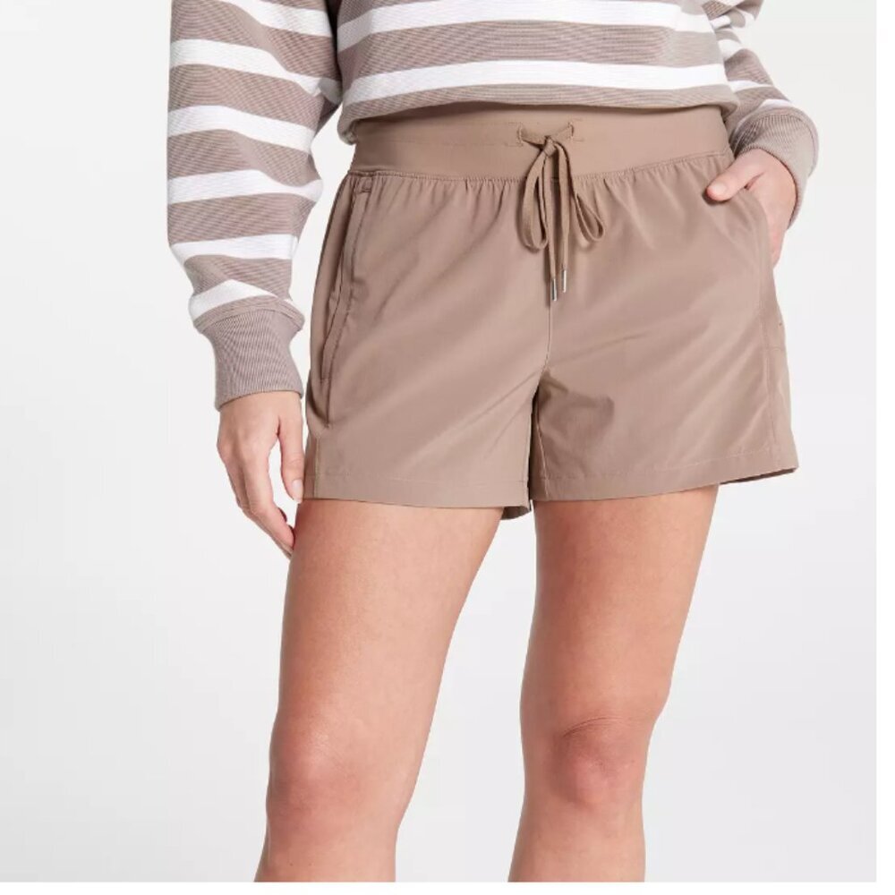 CALIA Suede Brown TrueLight 4 Inch Shorts UPF 50 Effortless Active Athleisure